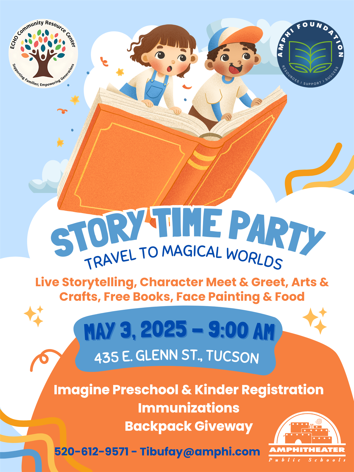  Story Time Flyer with information that is the same as in the blurb